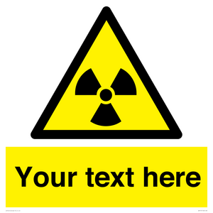 Custom Radioactive Material Sign